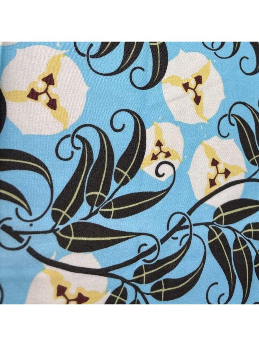Nigella Amy Butler Upholstery Fabric Blue Botanical 23" x 54" Rowan Materials